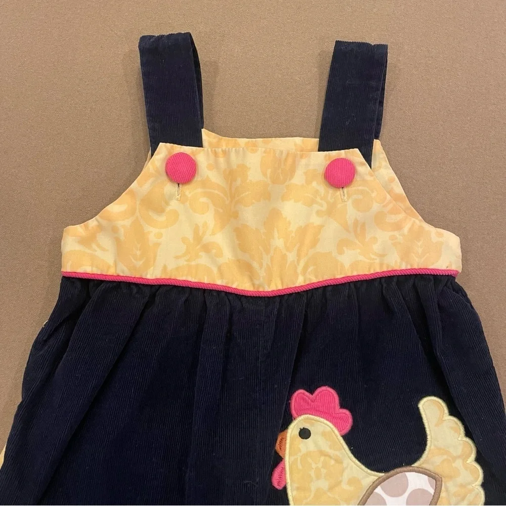 Shrimp & Grits Kids Corduroy Chicken Girls Jumper Size 6M